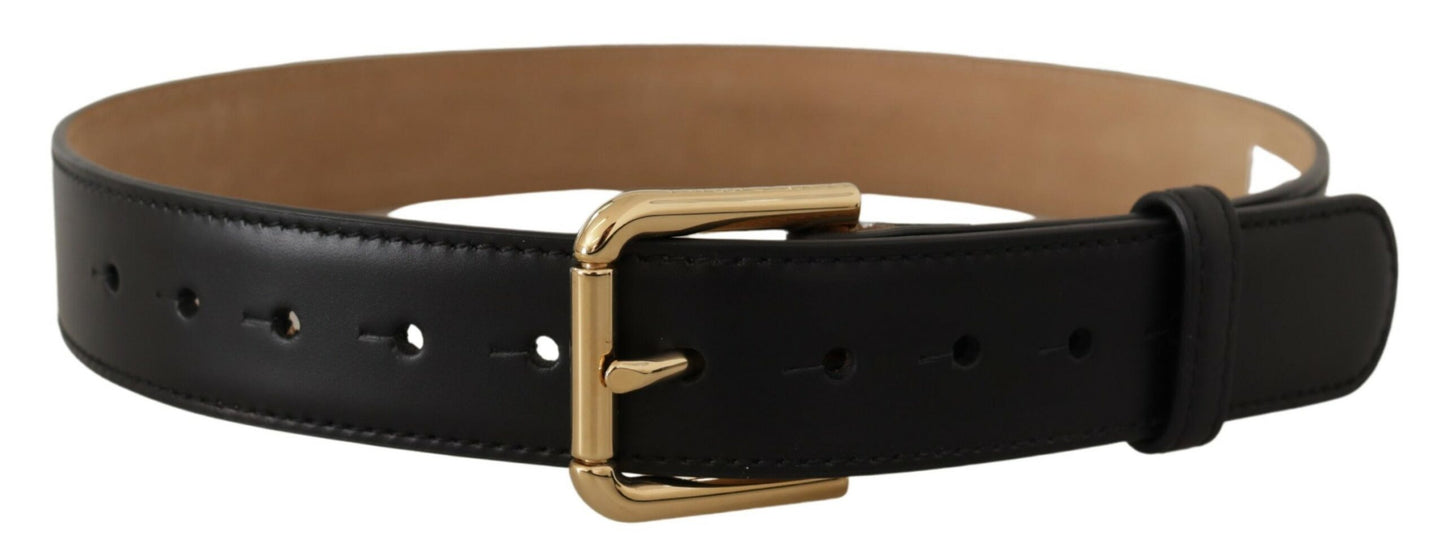 Ceinture élégante en cuir Dolce & Gabbana avec boucle à logo
