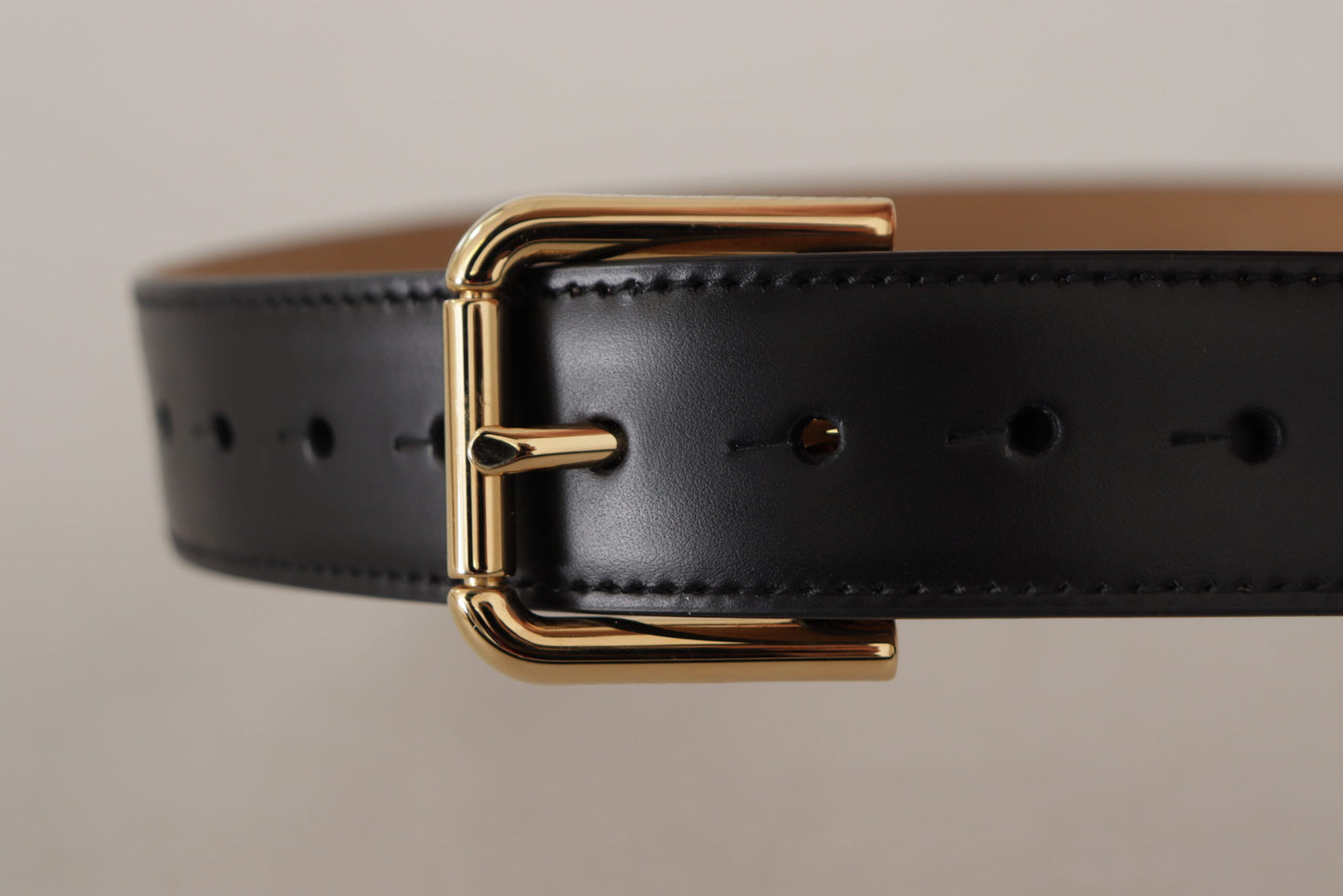 Ceinture élégante en cuir Dolce & Gabbana avec boucle à logo