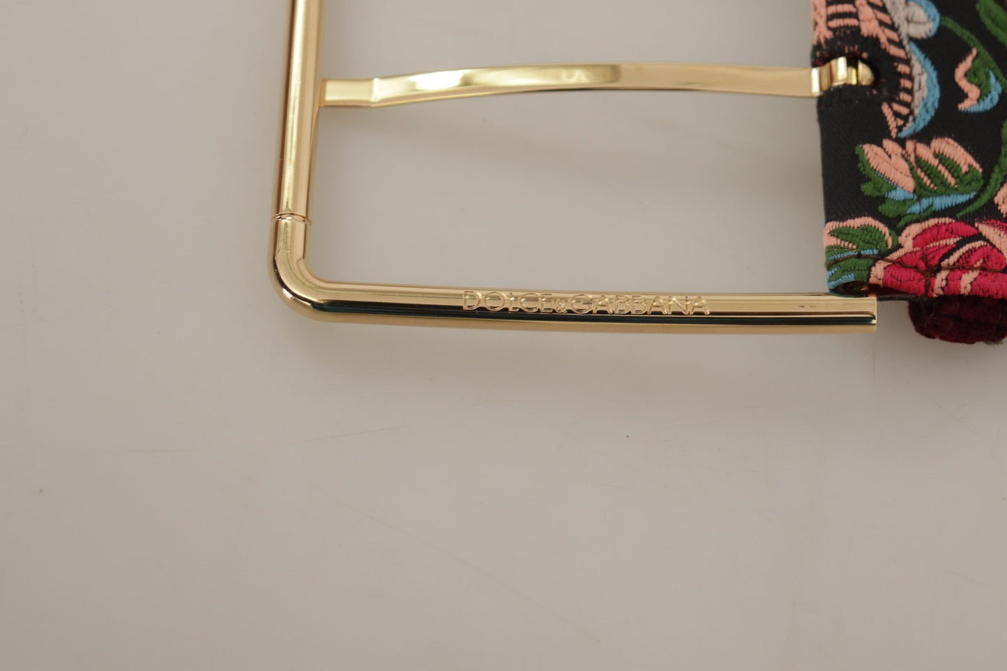 Ceinture en cuir multicolore avec logo gravé Dolce & Gabbana