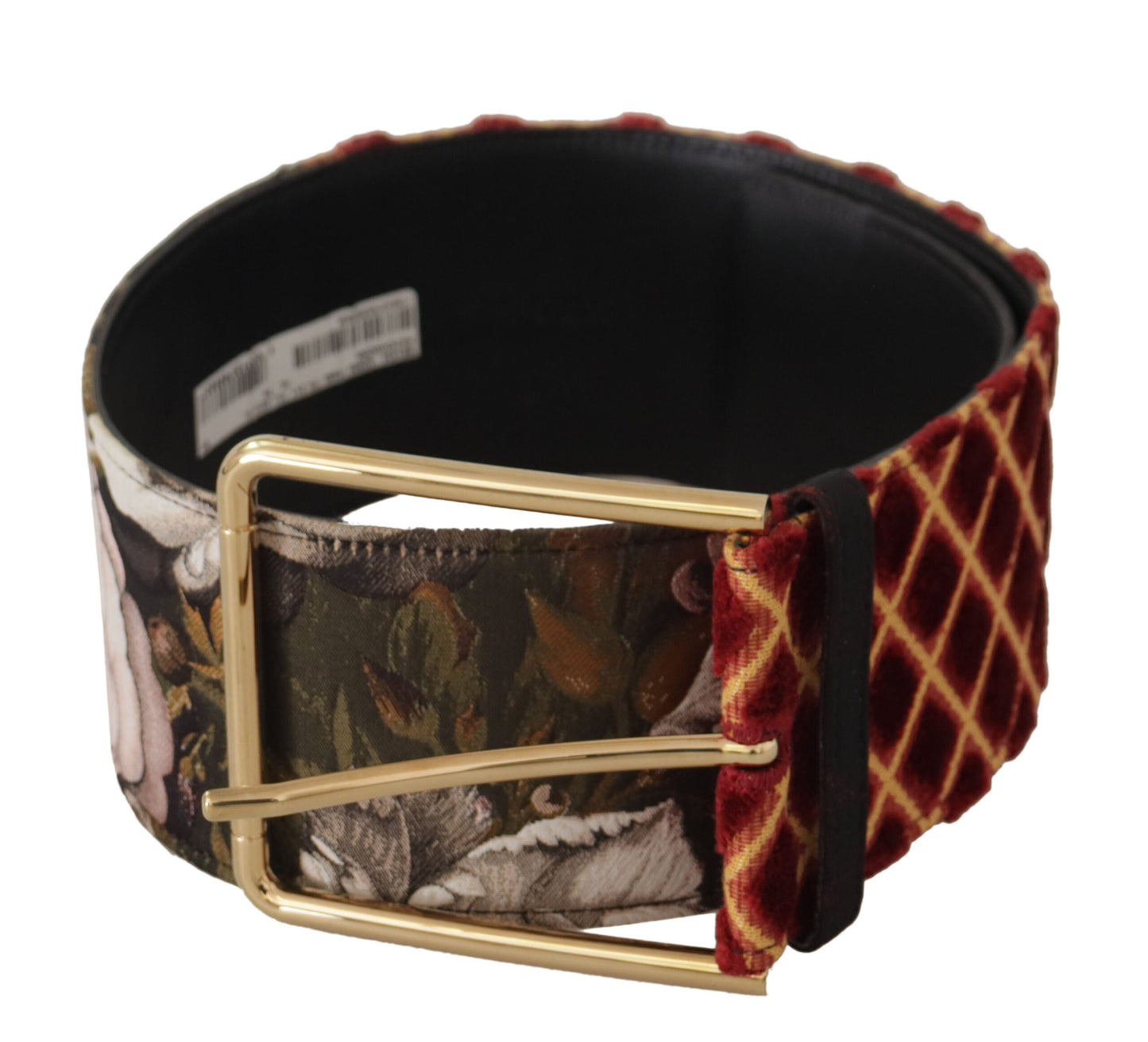 Ceinture en cuir multicolore avec logo gravé Dolce & Gabbana