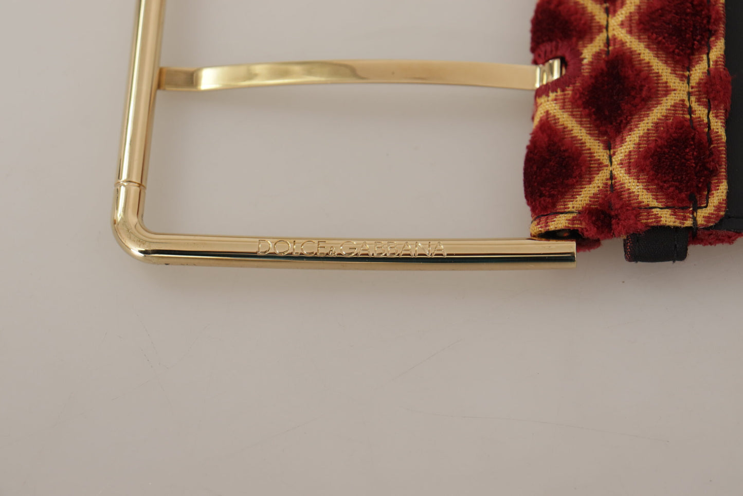 Ceinture en cuir multicolore avec logo gravé Dolce & Gabbana