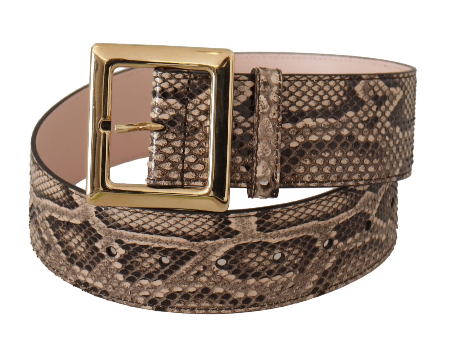 Ceinture élégante en cuir Dolce & Gabbana avec boucle à logo