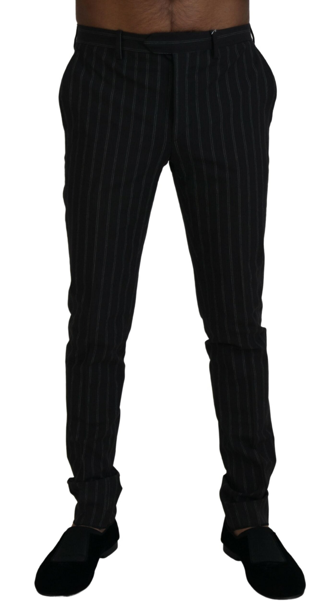 Pantalon habillé élégant en viscose à rayures BENCIVENGA pour homme