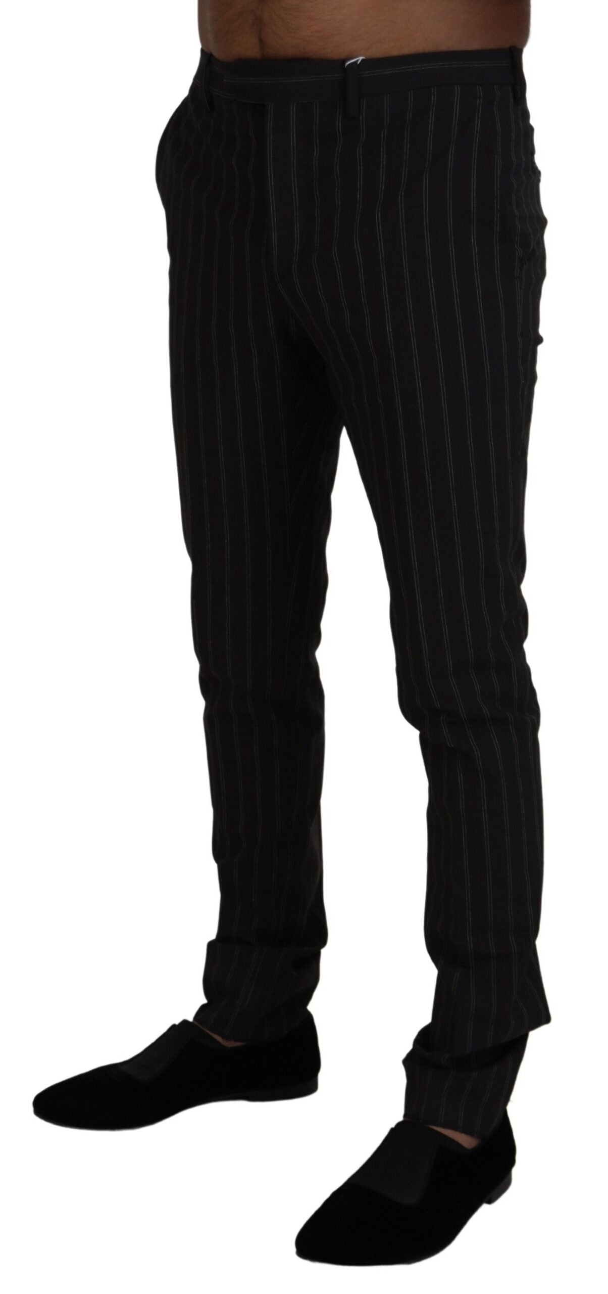Pantalon habillé élégant en viscose à rayures BENCIVENGA pour homme
