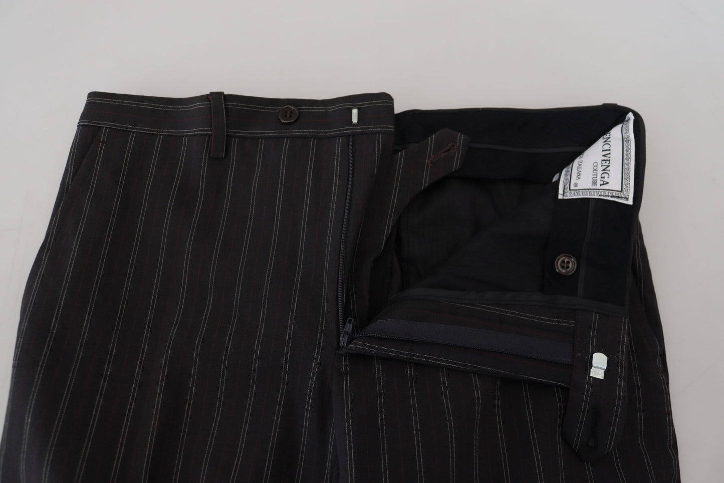 Pantalon habillé élégant en viscose à rayures BENCIVENGA pour homme