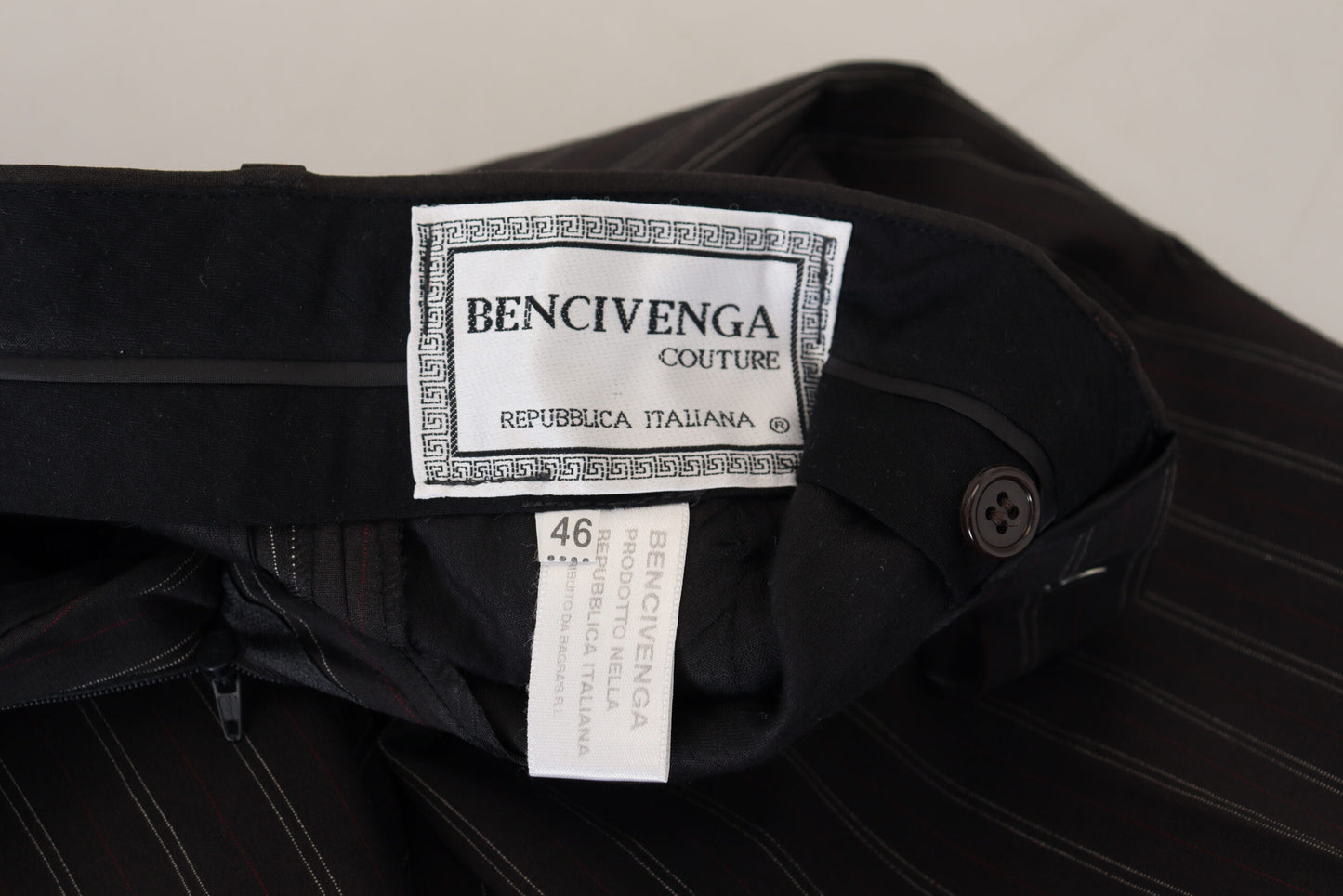Pantalon habillé élégant en viscose à rayures BENCIVENGA pour homme