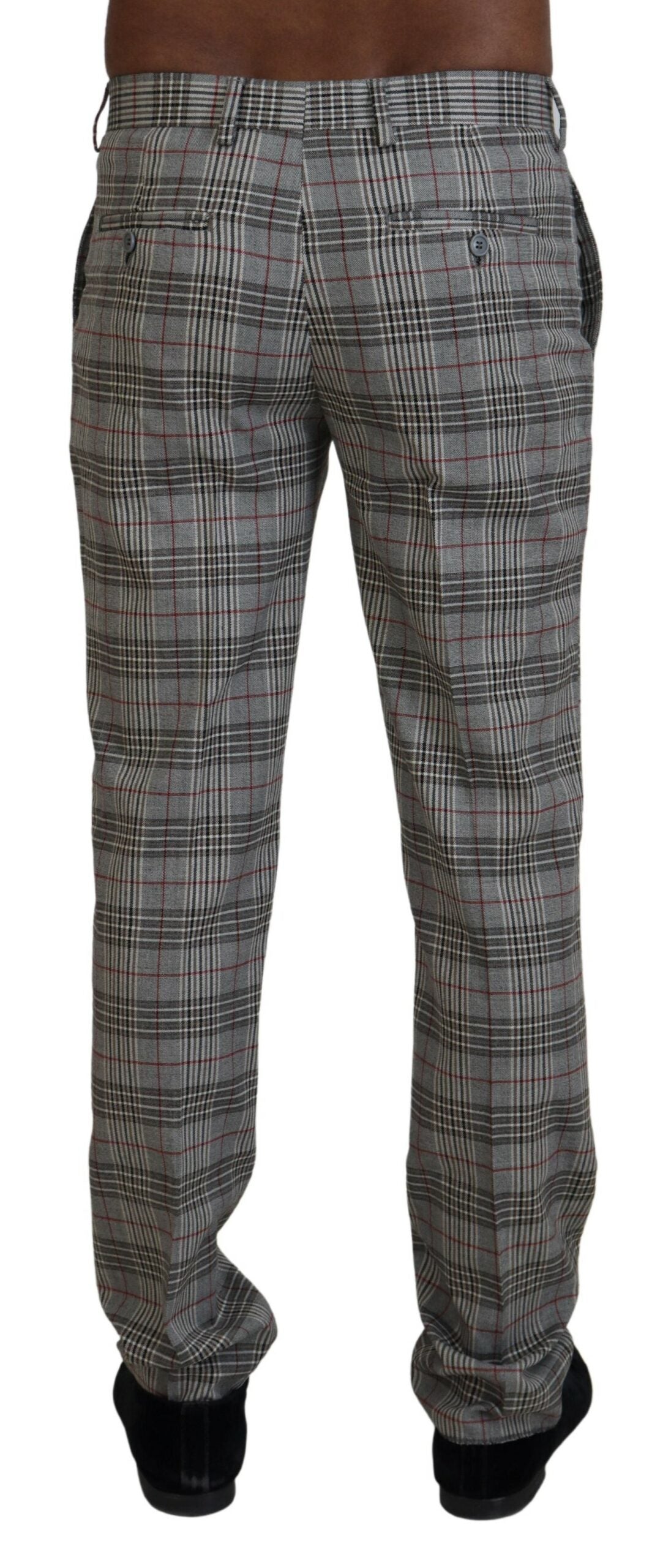 Pantalon slim élégant à carreaux gris BENCIVENGA pour homme