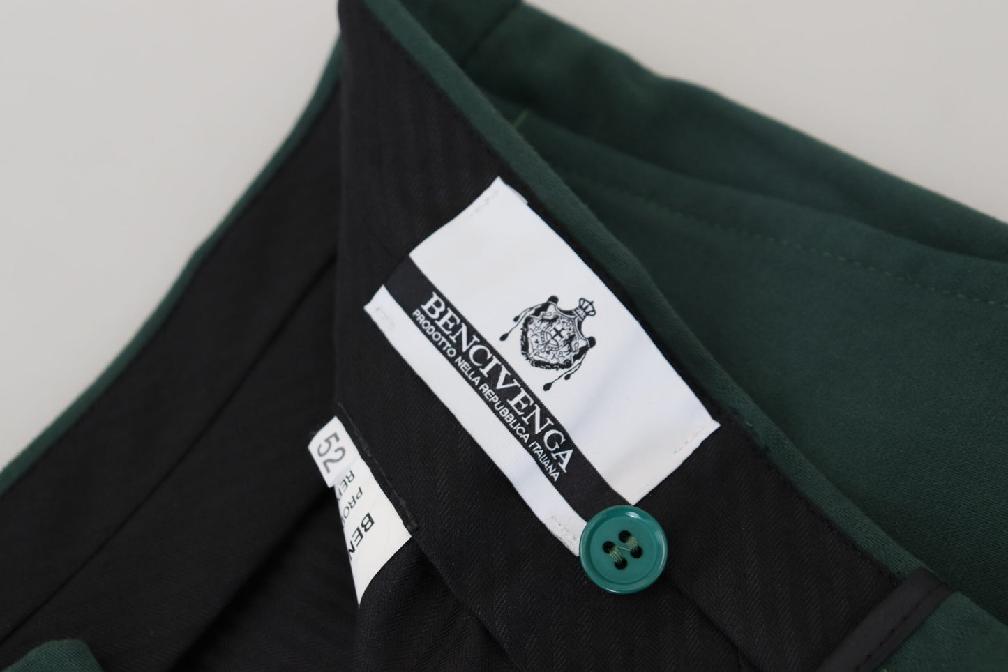 Pantalon chino élégant vert foncé BENCIVENGA