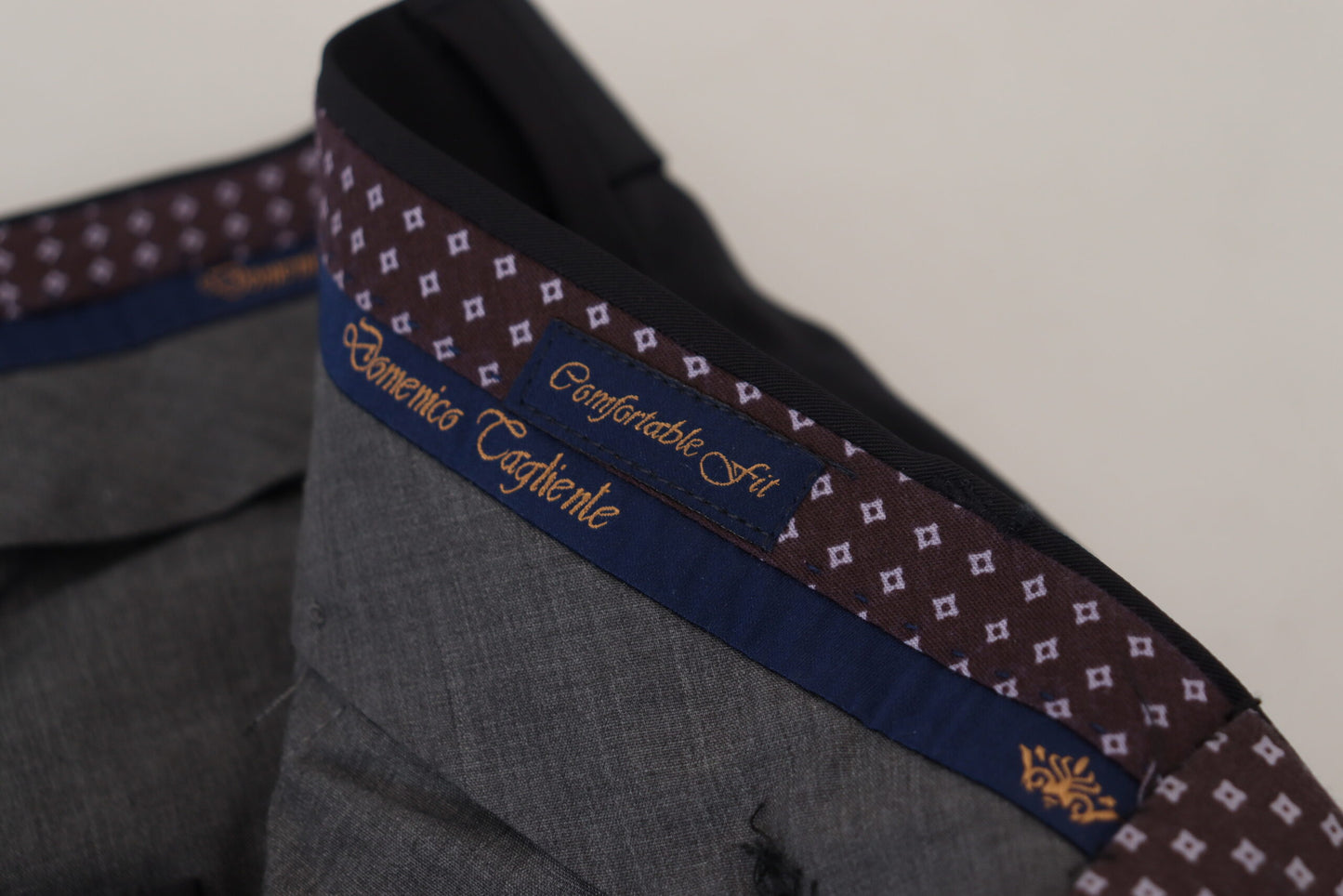 Pantalon de costume italien noir élégant Domenico Tagliente