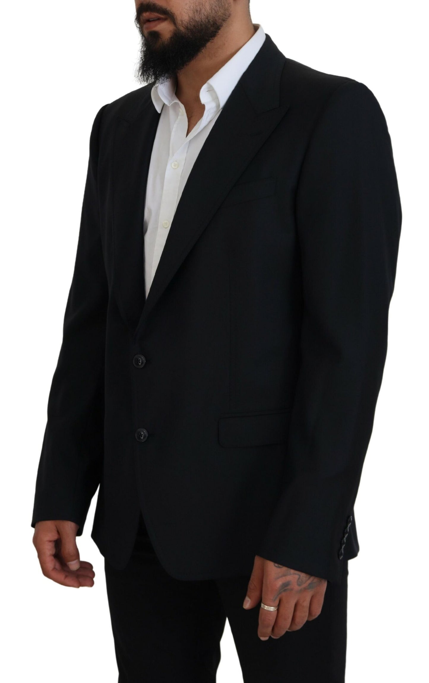 Blazer élégant bleu foncé à boutonnage simple Dolce & Gabbana