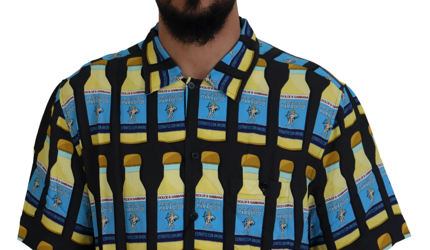 Dolce & Gabbana Multicolor Printed Viscose Casual Shirt by Dolce & Gabbana