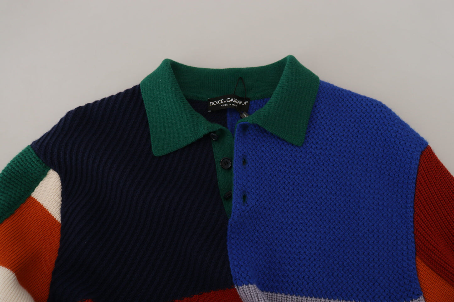 Dolce & Gabbana Multicolor Stripes Wool Pullover Sweater by Dolce & Gabbana