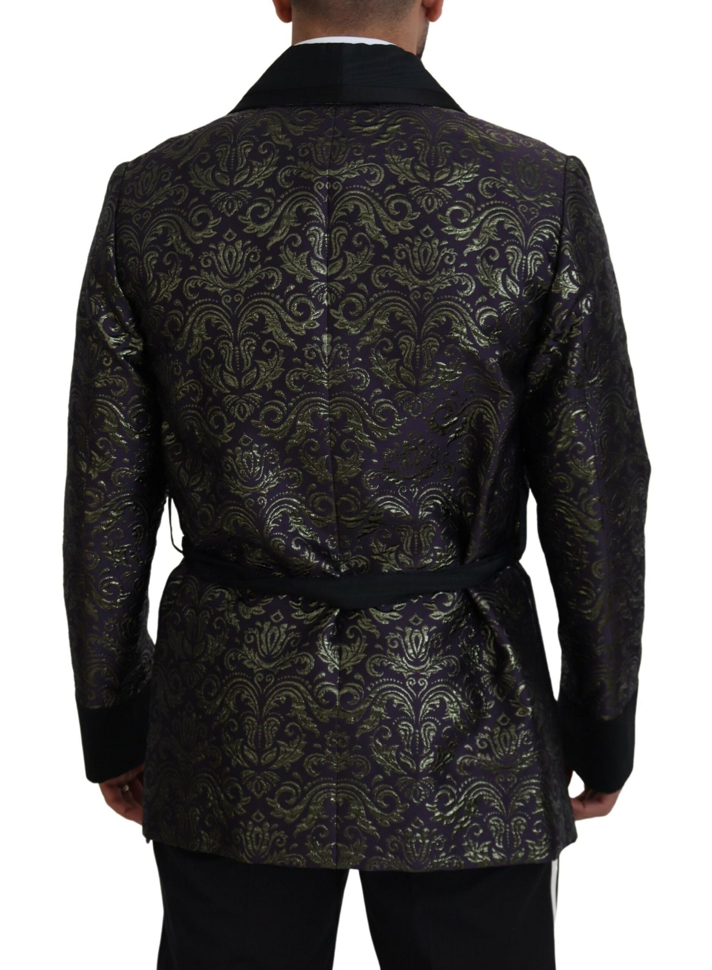 Veste-robe en jacquard doré Dolce & Gabbana
