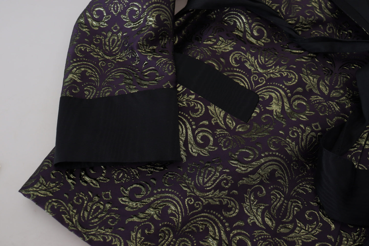 Veste-robe en jacquard doré Dolce & Gabbana