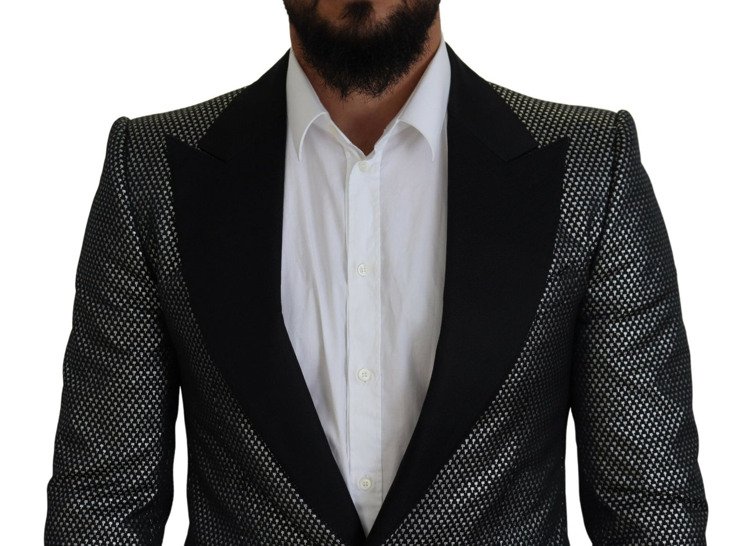 Blazer élégant à simple boutonnage en jacquard Dolce & Gabbana