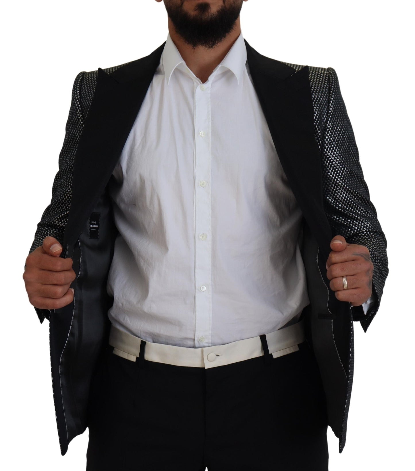 Blazer élégant à simple boutonnage en jacquard Dolce & Gabbana
