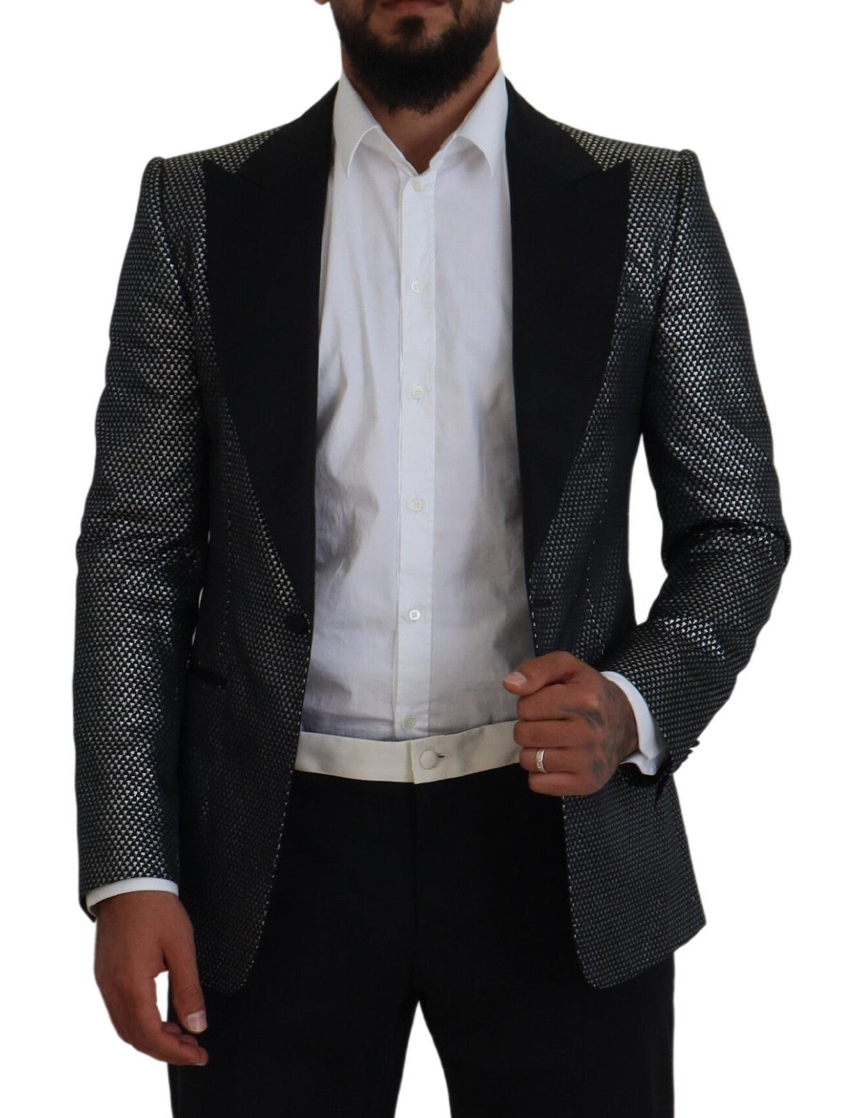Blazer élégant à simple boutonnage en jacquard Dolce & Gabbana