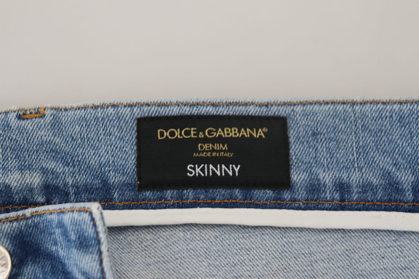 Pantalon en denim bleu clair élégant coupe slim Dolce & Gabbana