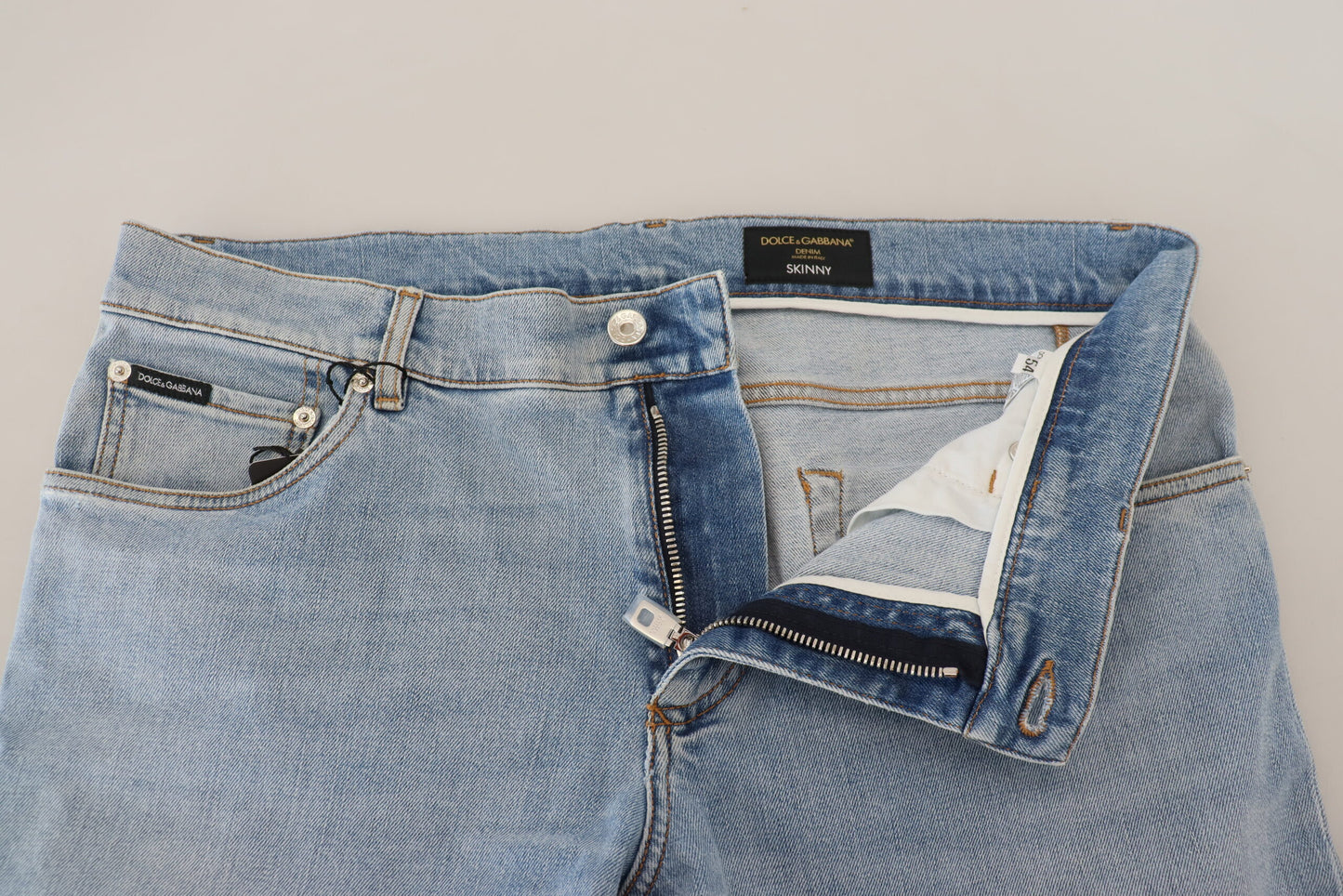 Pantalon en denim bleu clair élégant coupe slim Dolce & Gabbana