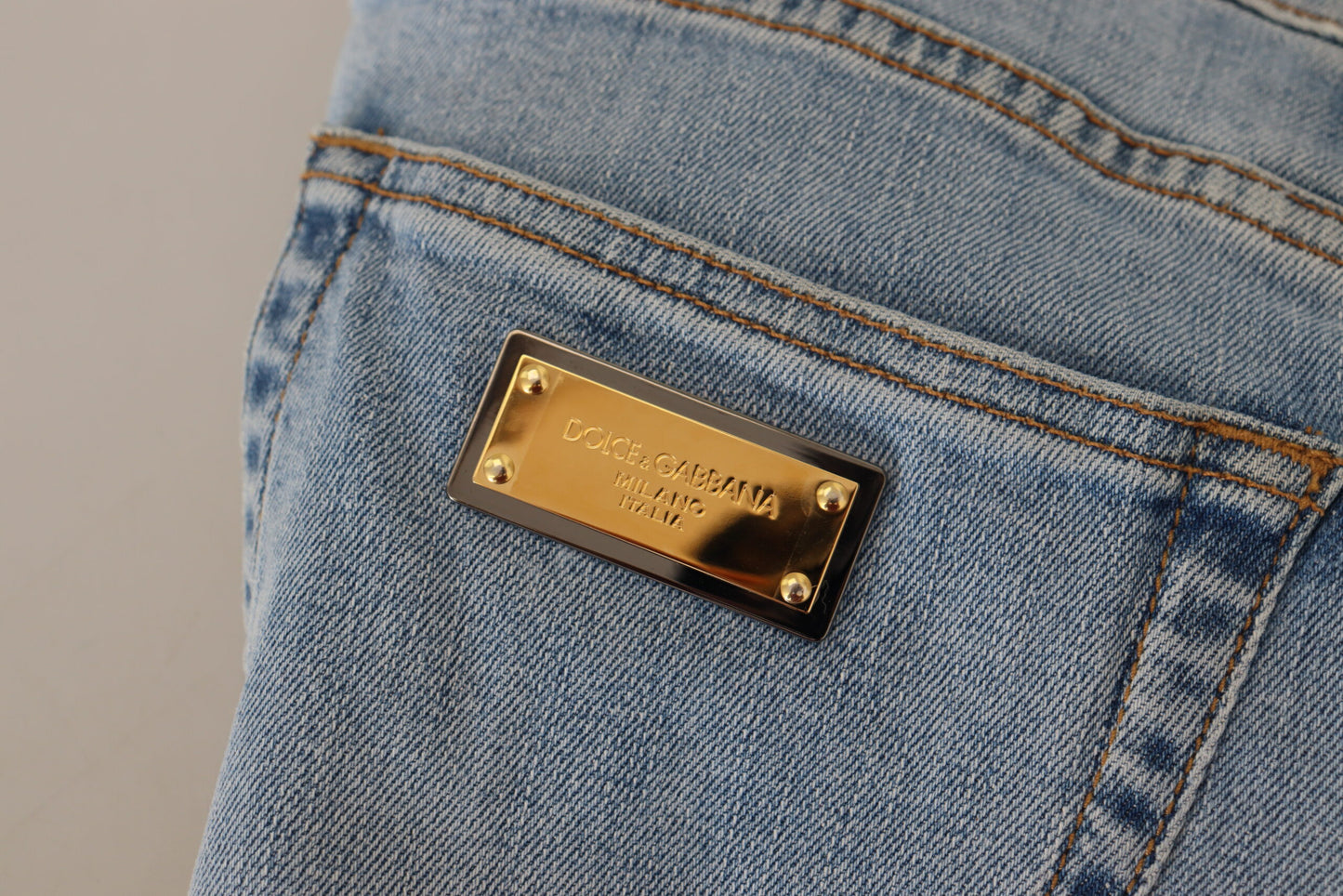 Pantalon en denim bleu clair élégant coupe slim Dolce & Gabbana