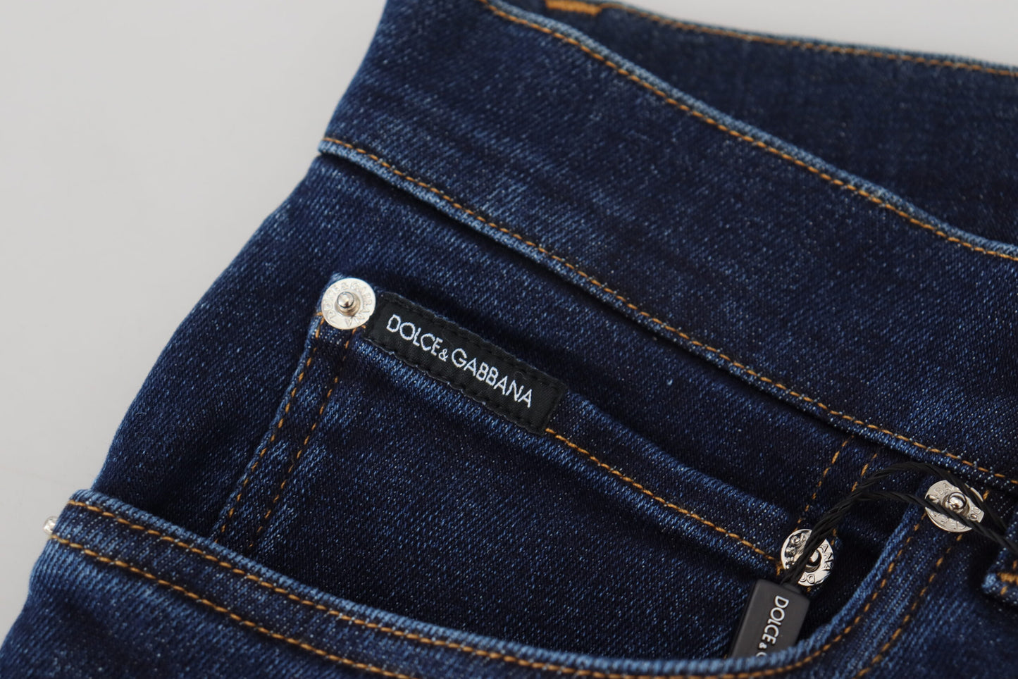 Jean slim élégant en denim bleu foncé Dolce & Gabbana