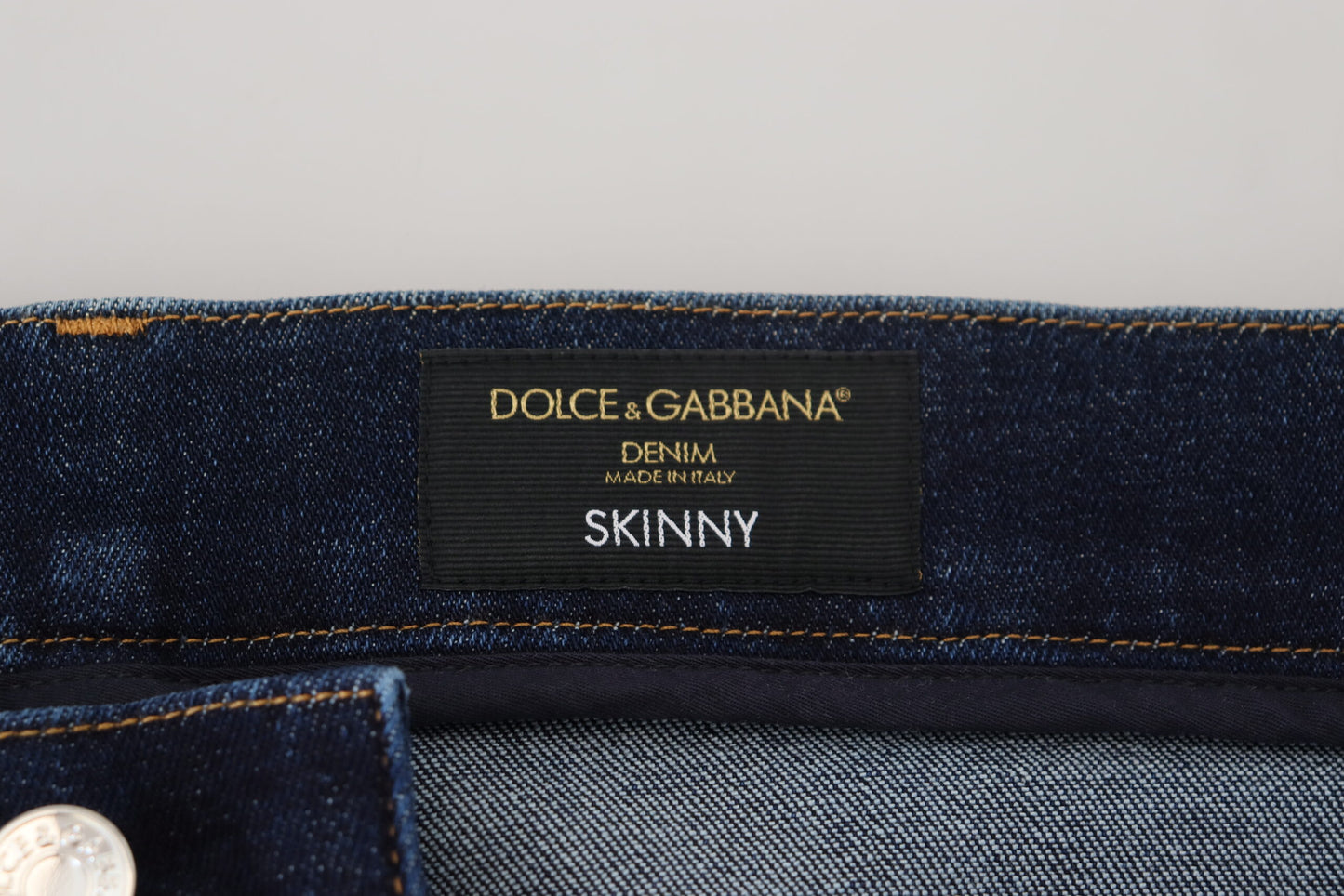 Jean slim élégant en denim bleu foncé Dolce & Gabbana