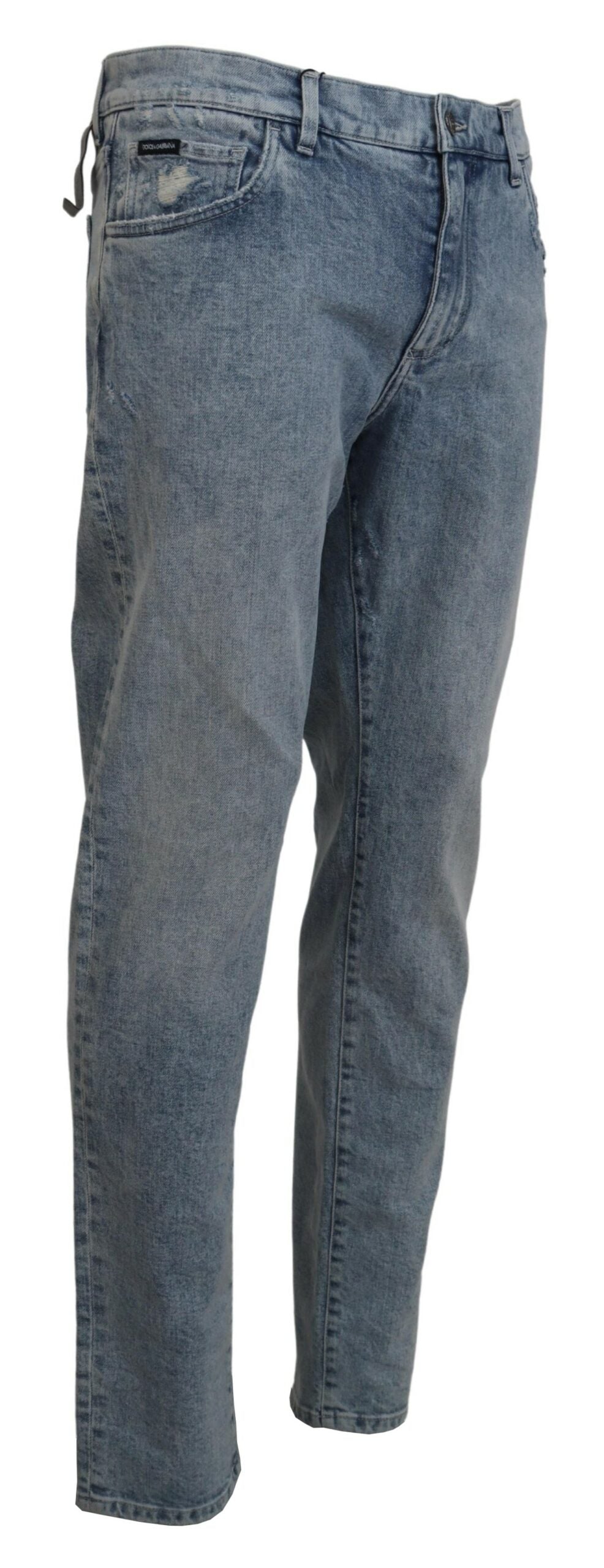 Pantalon slim en denim bleu clair élégant Dolce & Gabbana