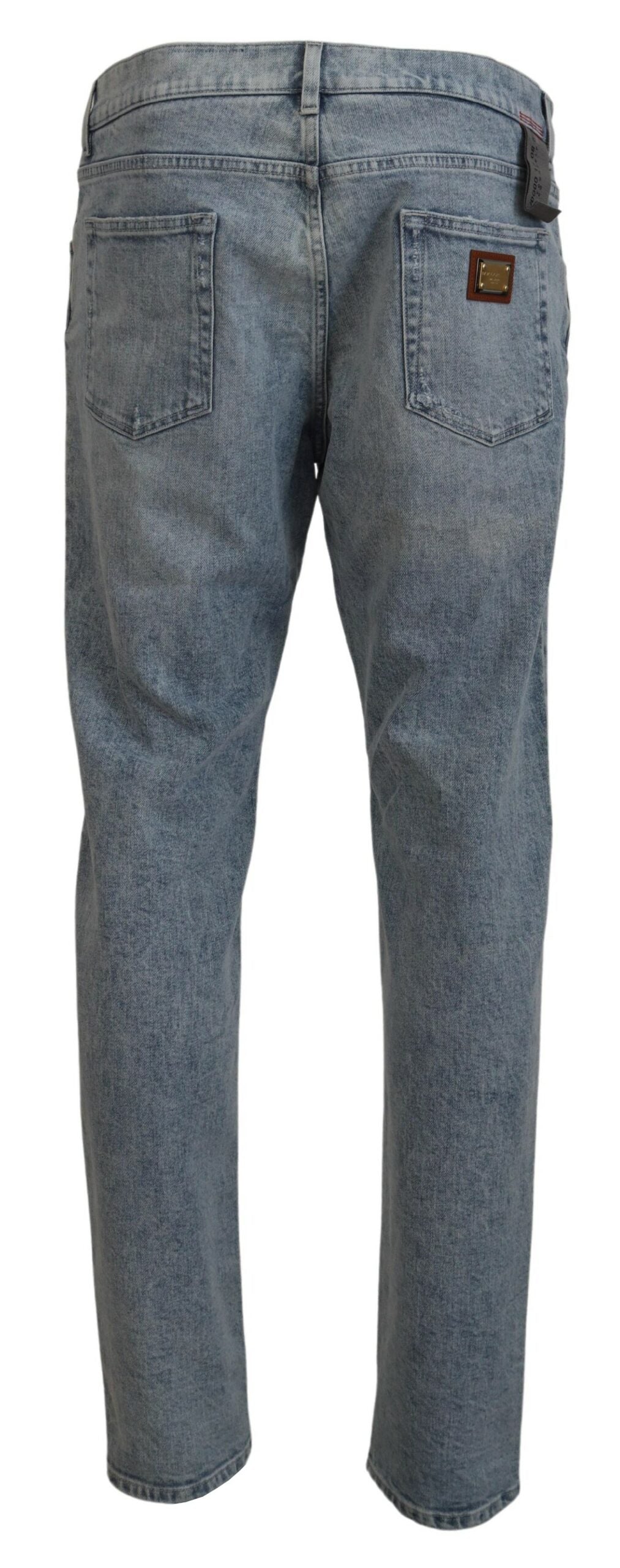Pantalon slim en denim bleu clair élégant Dolce & Gabbana