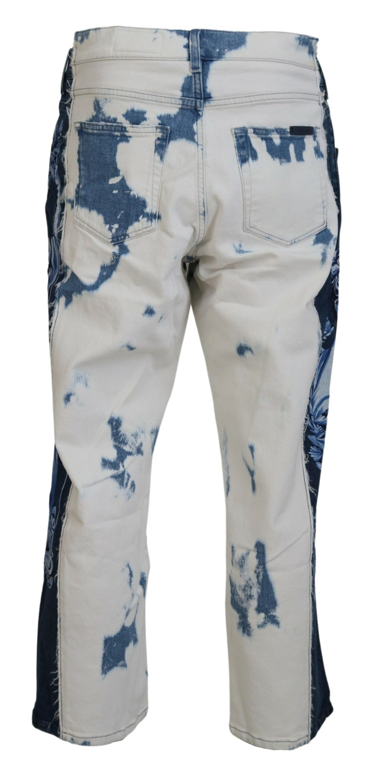 Pantalon en denim ample élégant Dolce & Gabbana avec imprimé unique