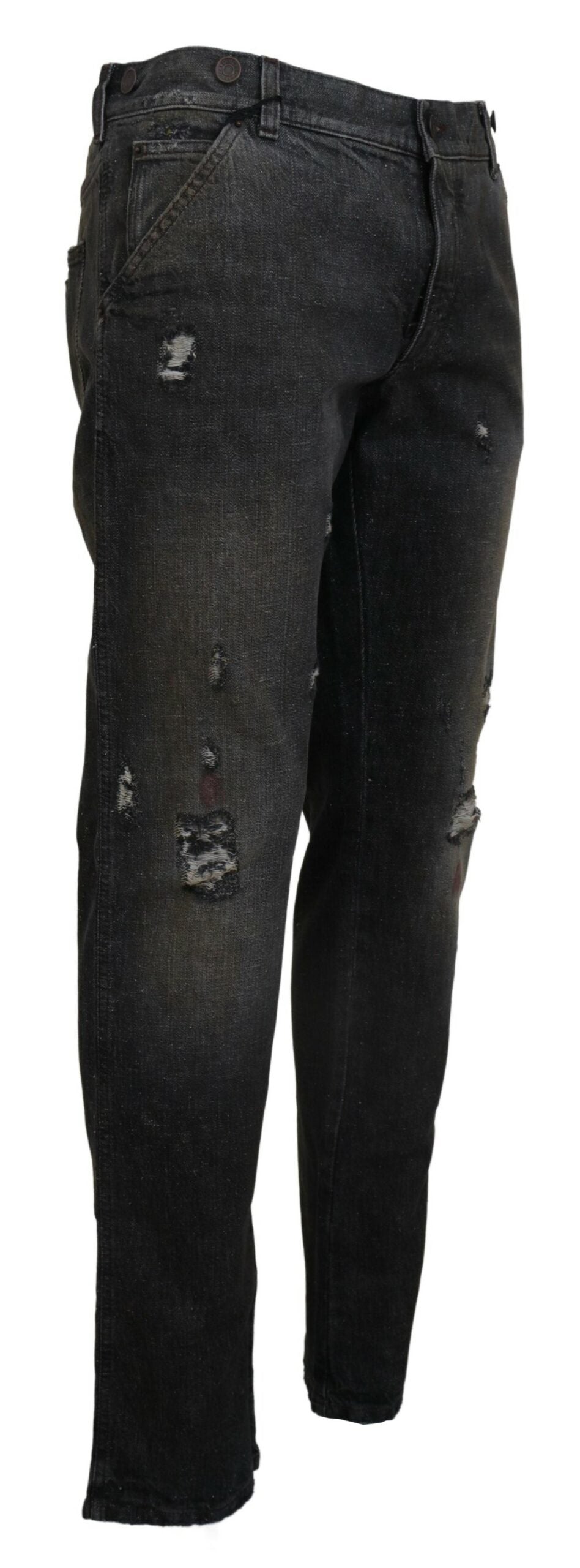 Dolce & Gabbana : un pantalon en denim gris exquis pour le gentleman moderne
