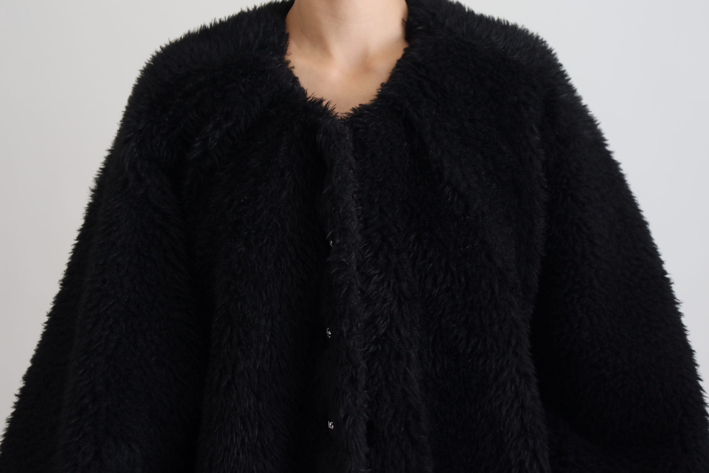 Dolce & Gabbana Élégant manteau en cachemire mélangé noir