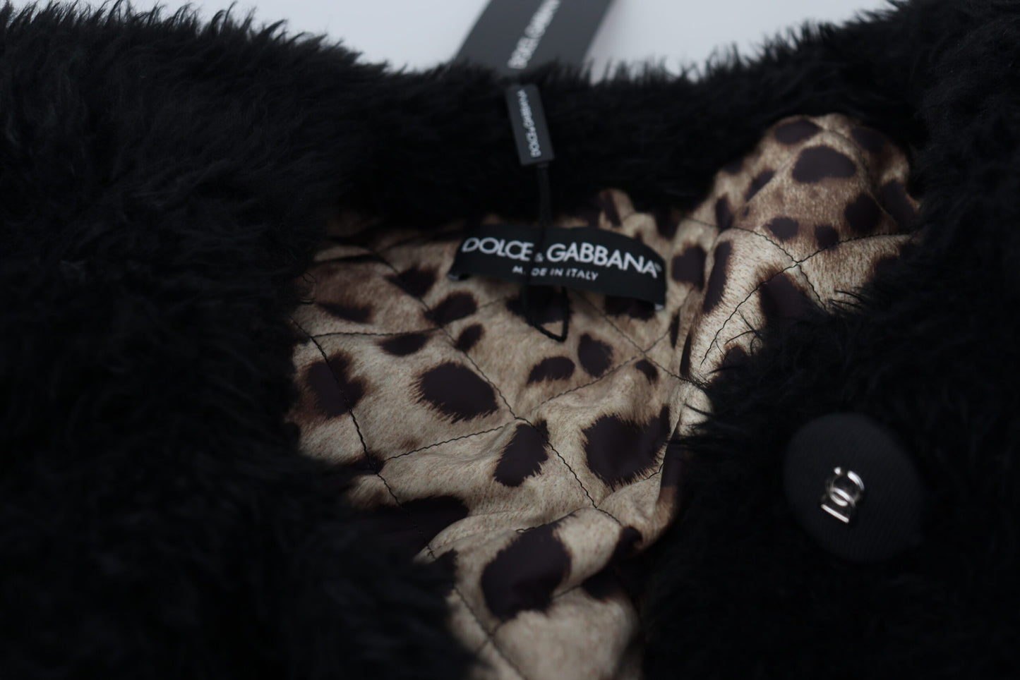 Dolce & Gabbana Élégant manteau en cachemire mélangé noir