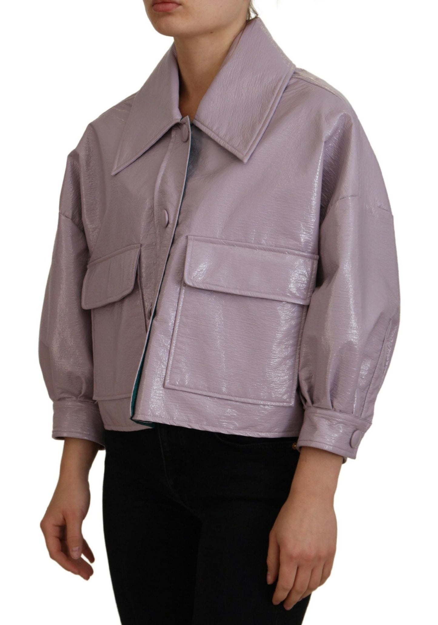 Veste courte violette chic Dolce & Gabbana : une déclaration de style