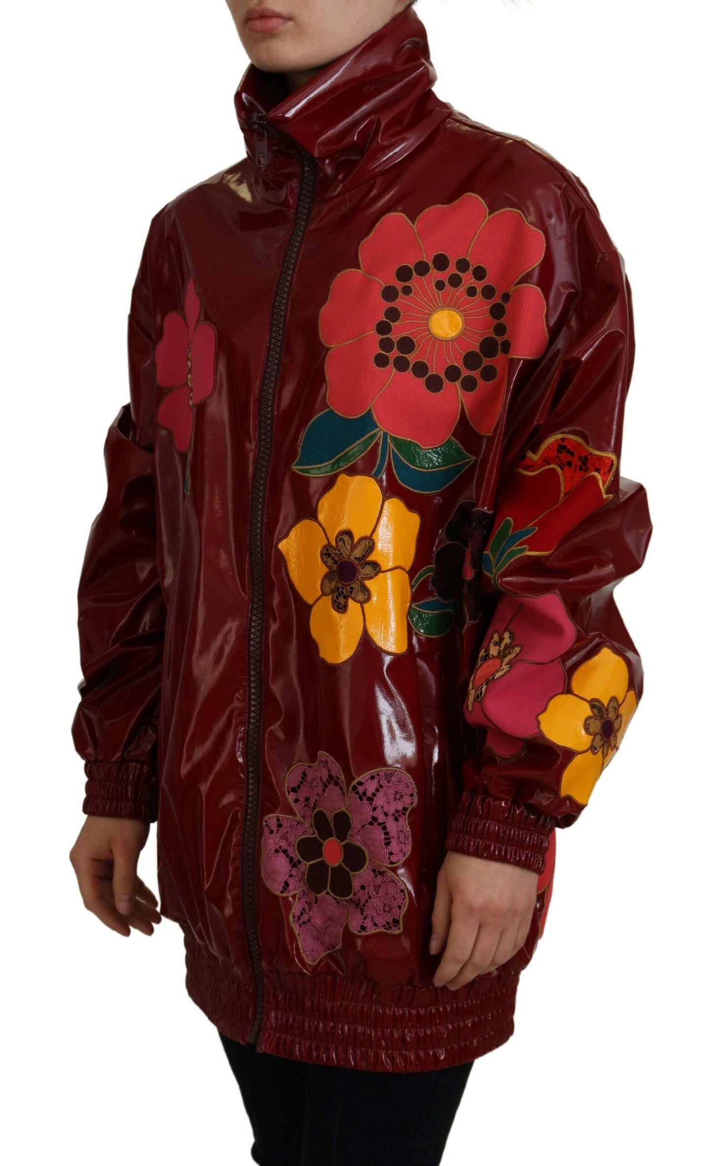 Veste de luxe à fleurs marron Dolce & Gabbana