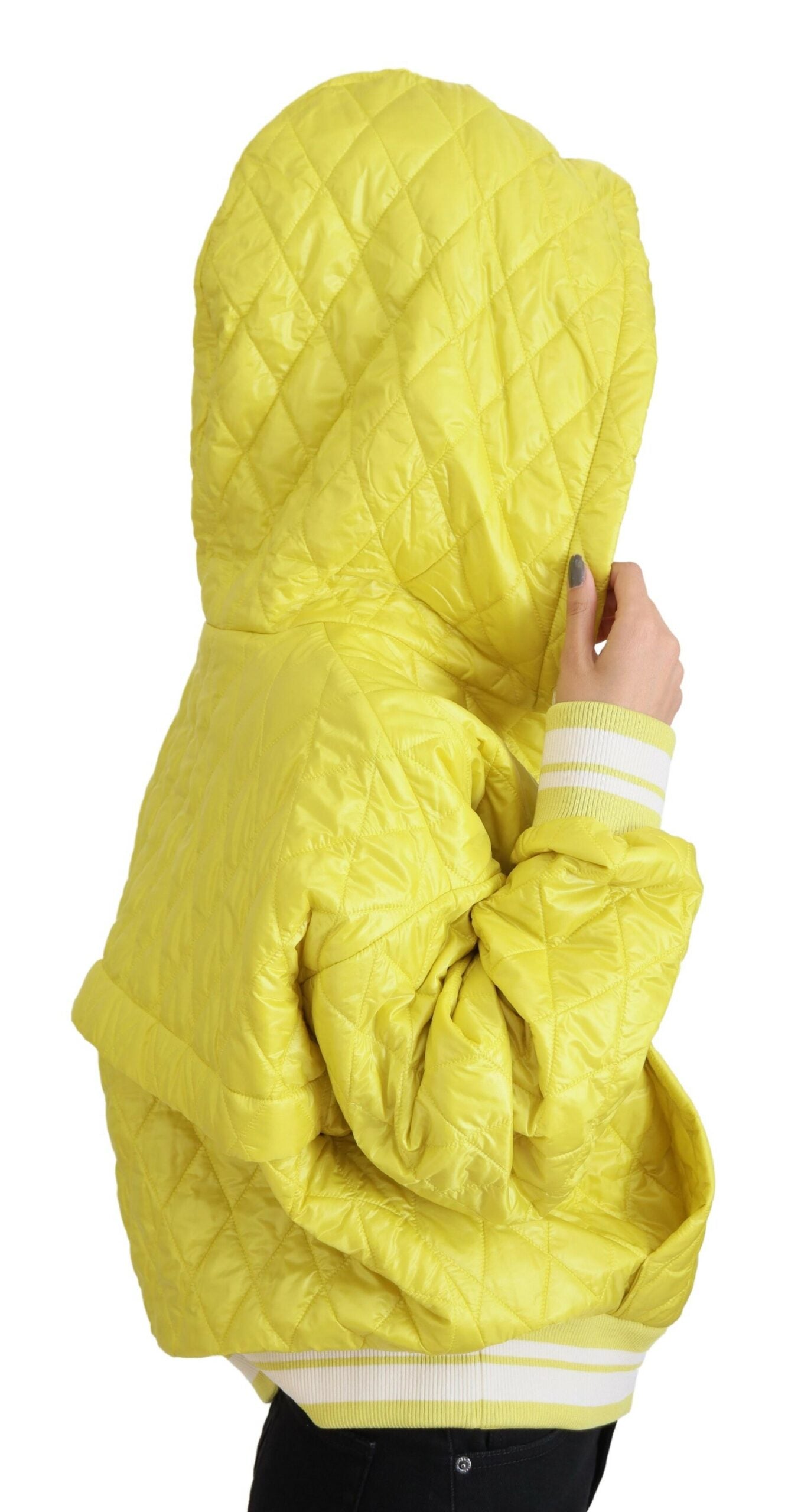 Dolce & Gabbana Élégante veste à capuche jaune