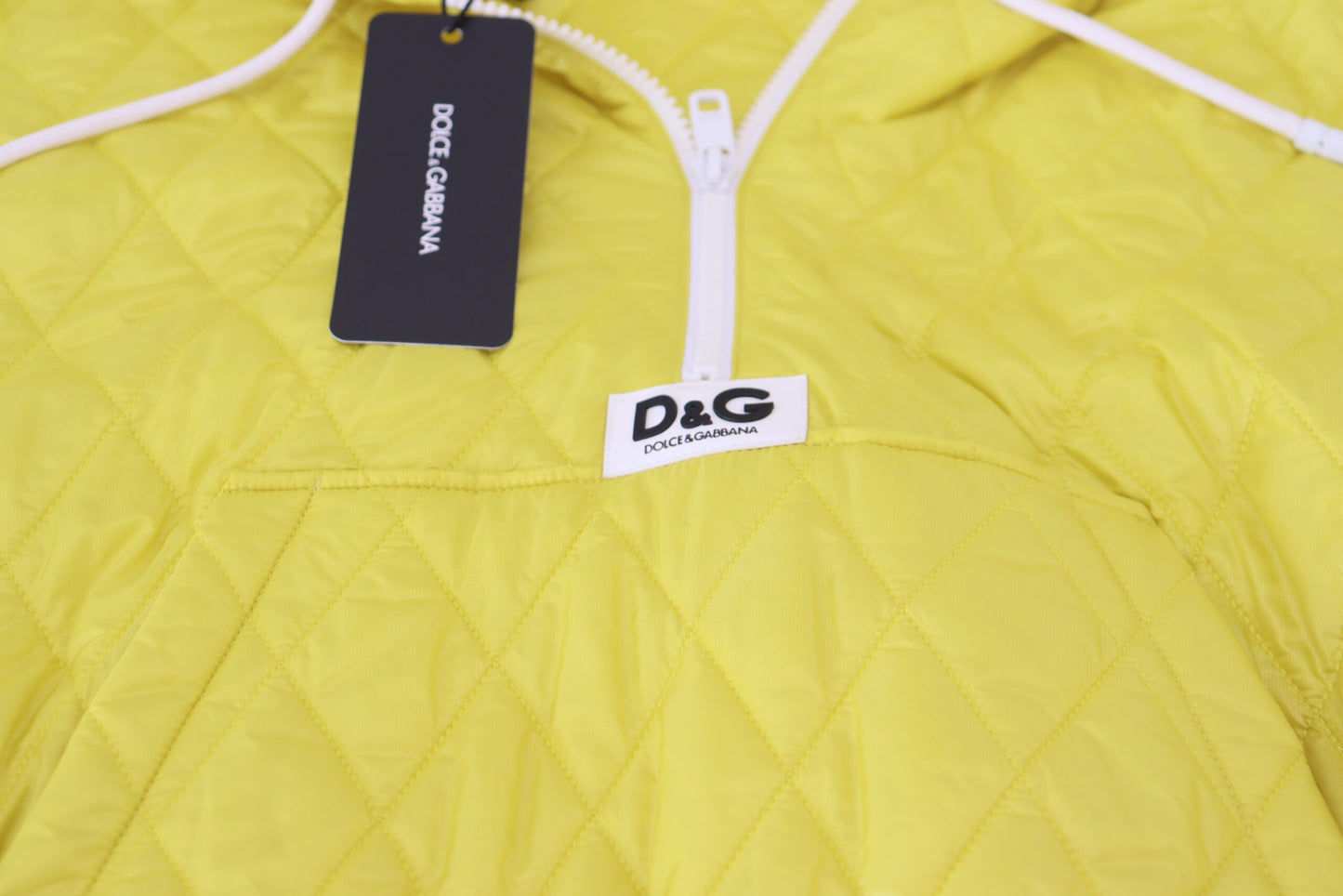 Dolce & Gabbana Élégante veste à capuche jaune