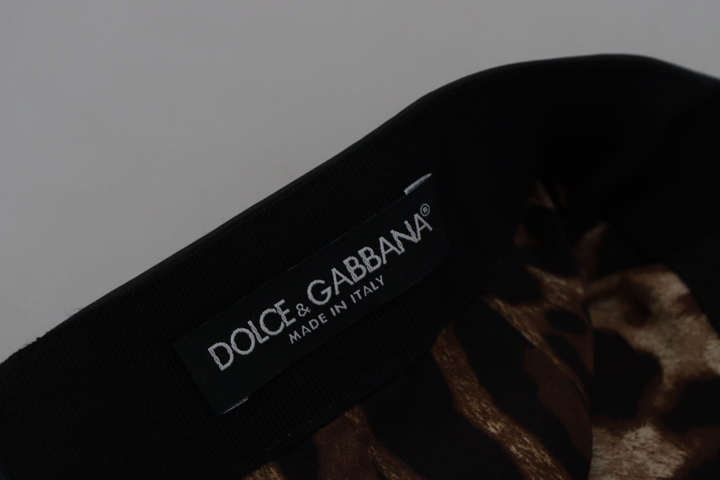 Mini-jupe trapèze taille haute en cuir Dolce & Gabbana Chic