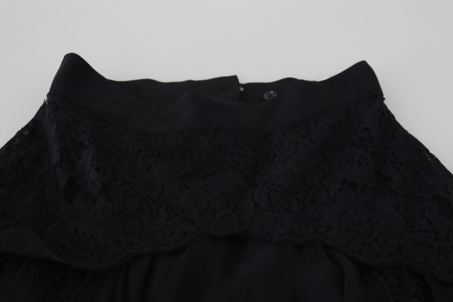 Jupe midi taille haute élégante en soie mélangée Dolce & Gabbana