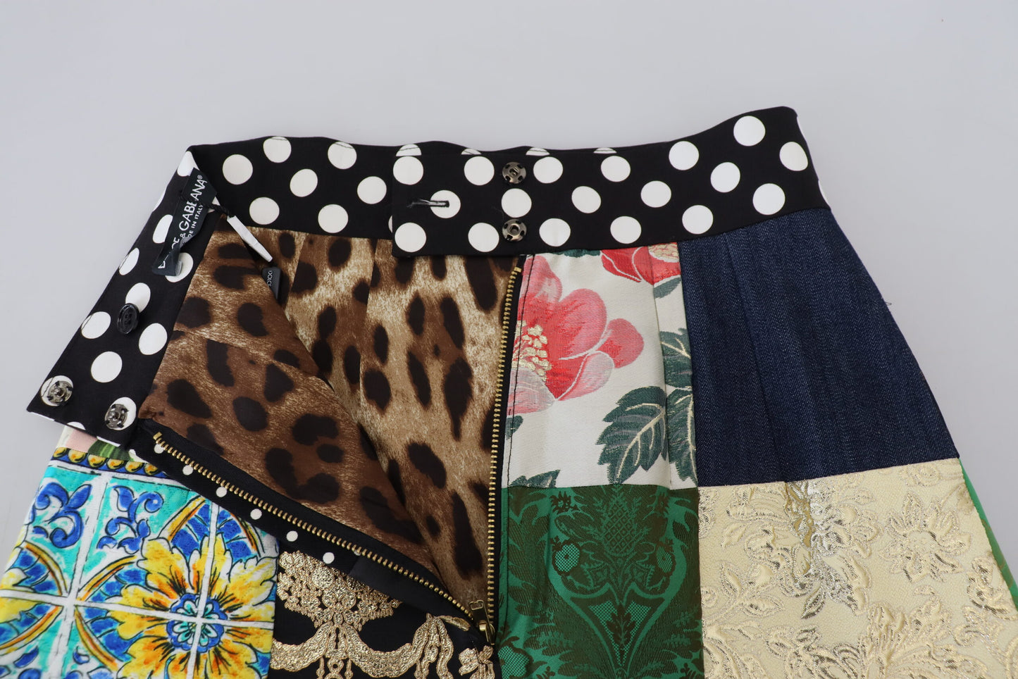Mini-jupe patchwork multicolore chic Dolce & Gabbana