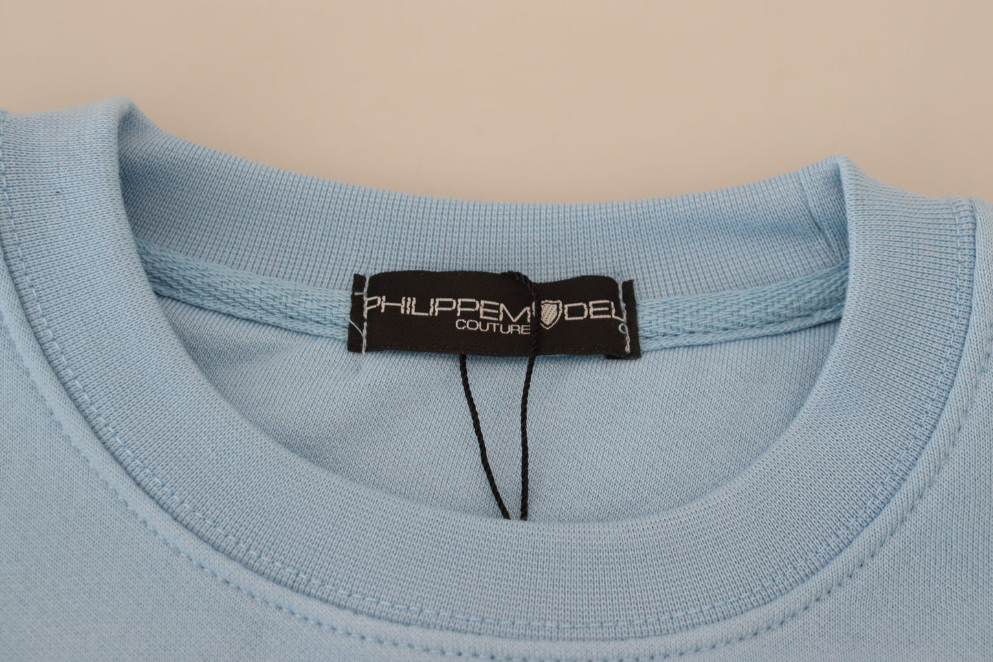 Philippe Model Light Blue Logo Printed Long Sleeves Sweater by Philippe Model