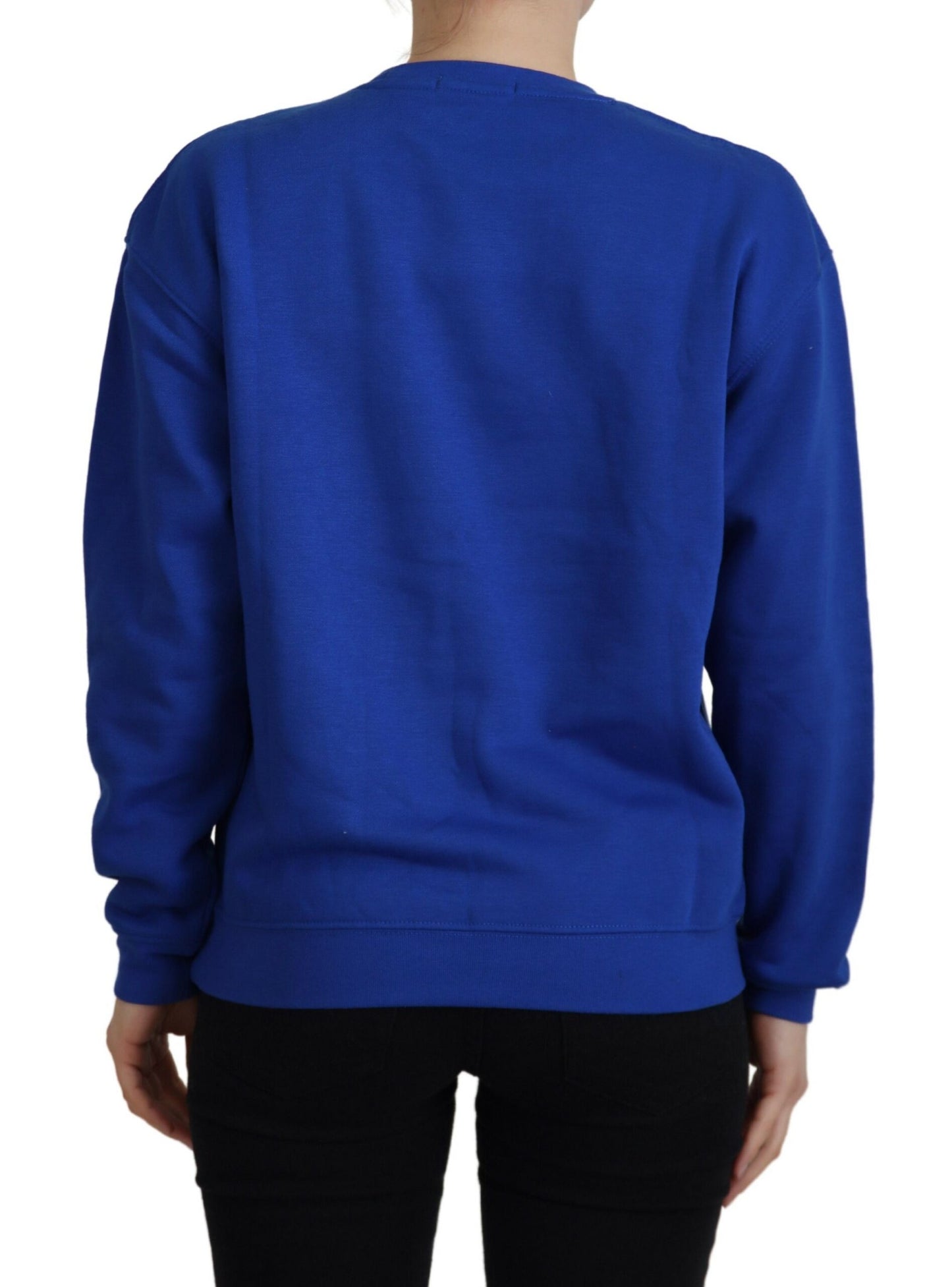 Philippe Model Blue Printed Long Sleeves Pullover Sweater by Philippe Model