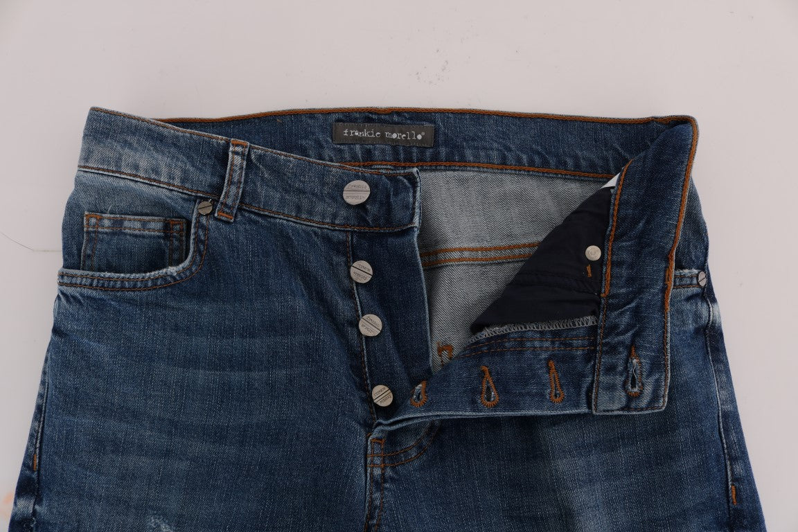 Jean slim bleu Frankie Morello en denim italien svelte