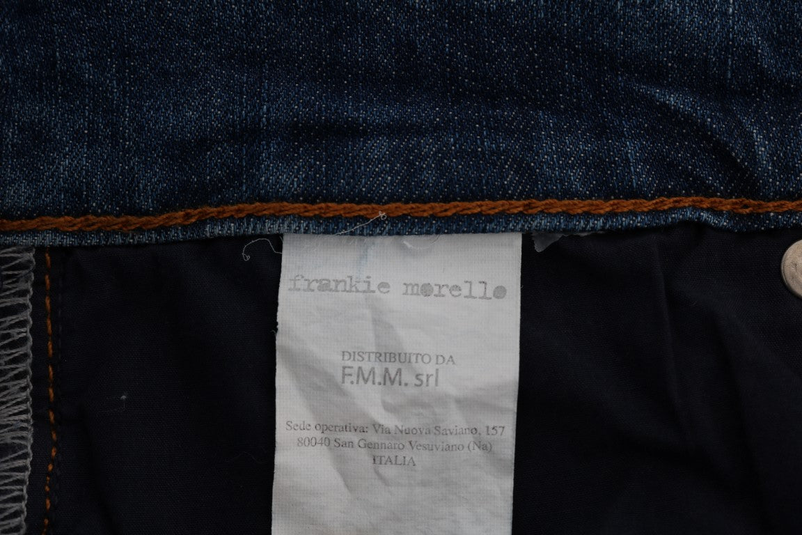 Jean slim bleu Frankie Morello en denim italien svelte
