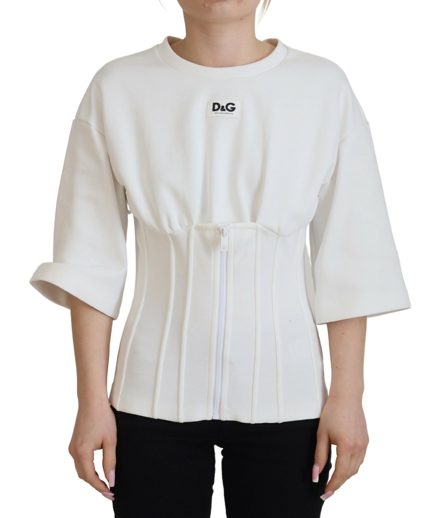 Chemisier t-shirt élégant style corset Dolce & Gabbana