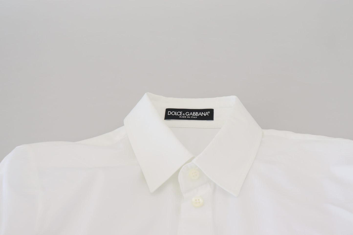 Dolce & Gabbana Élégant haut boutonné en coton blanc