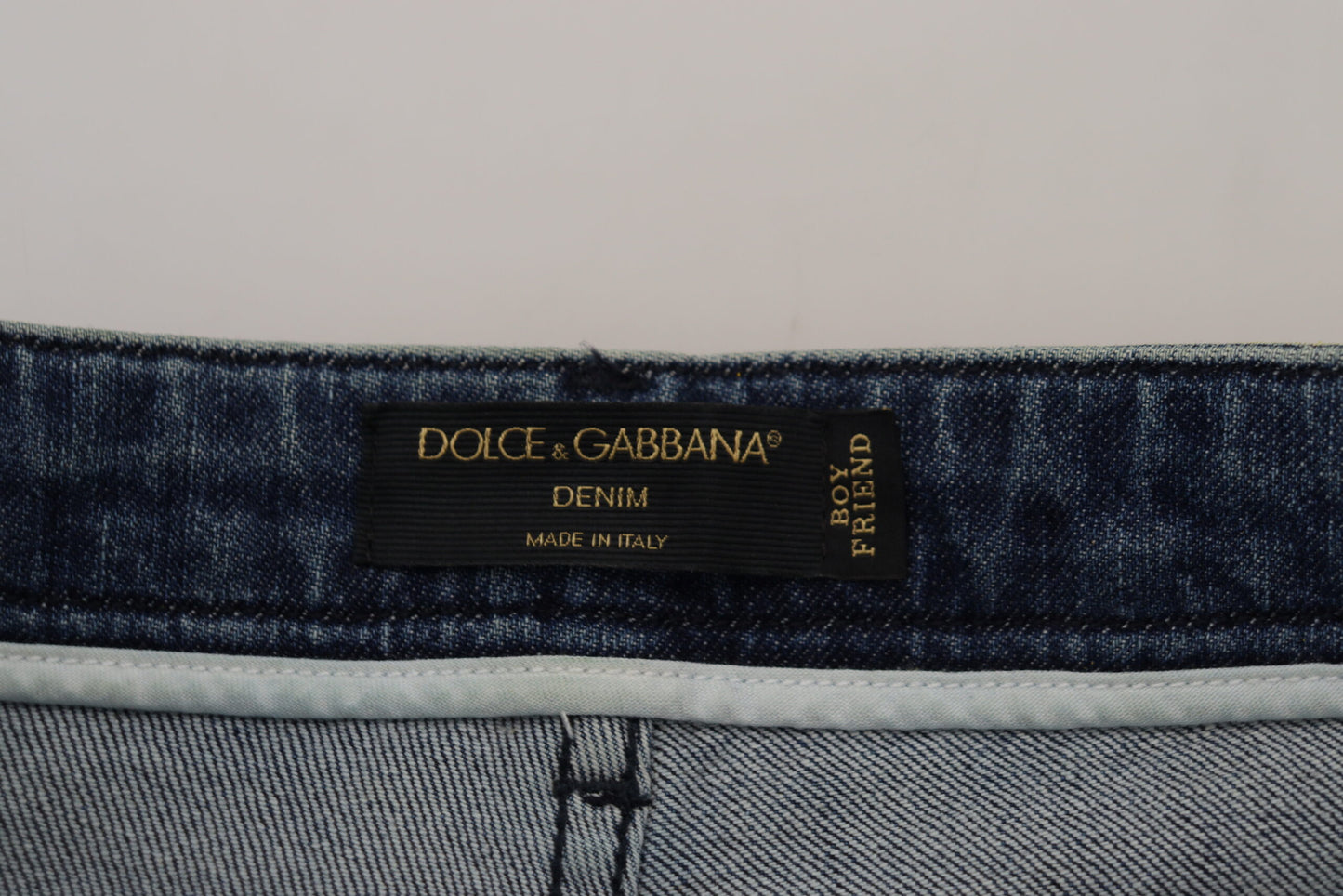 Dolce & Gabbana Yellow Leopard Cotton Straight Denim Jeans by Dolce & Gabbana