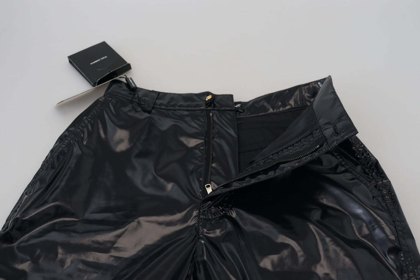 Dolce & Gabbana Black Nylon High Waist Skinny Pants by Dolce & Gabbana