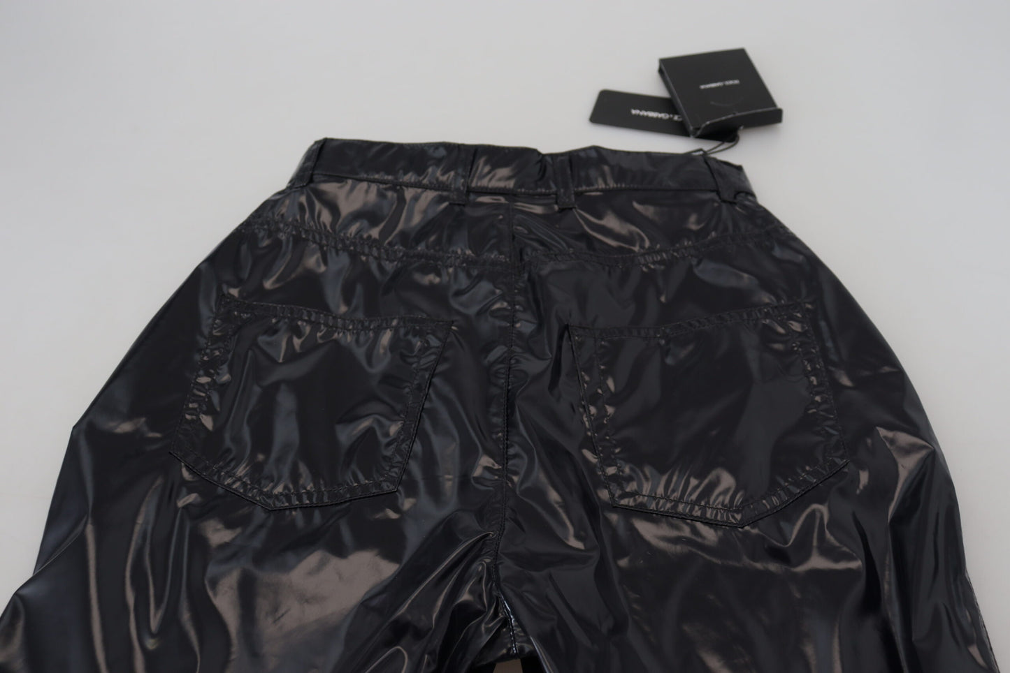 Dolce & Gabbana Black Nylon High Waist Skinny Pants by Dolce & Gabbana