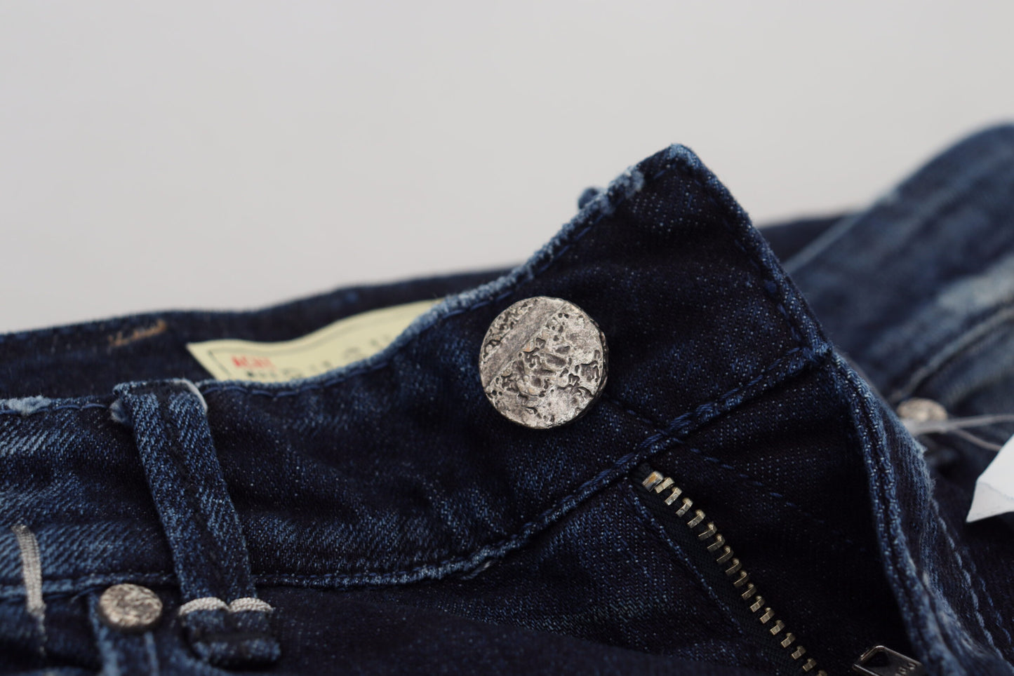 Eight Blue Cotton Low Waist Slim Fit Women Casual Denim Jeans