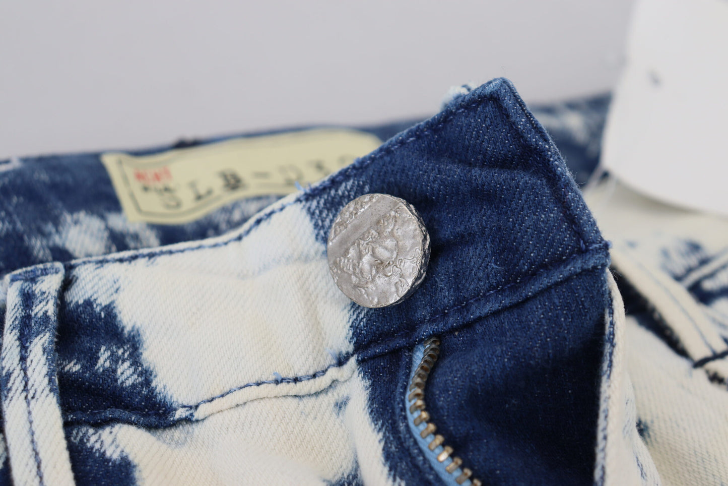 Eight White Blue Cotton Skinny Women Tattered Denim Jeans